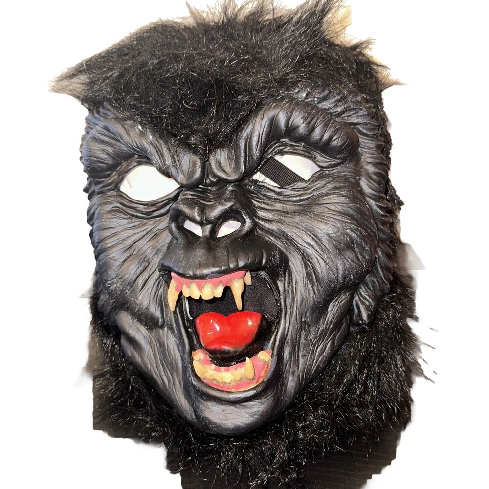 Werewolf Monster Adult MaskHalloween Vtg Fun World Costume Cosplay Prop